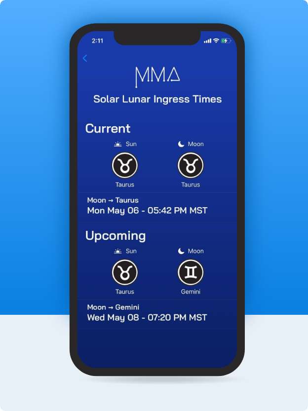 MMA App Screen